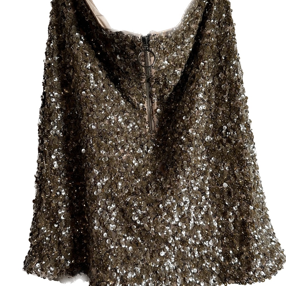 Free people mini sequined skirt